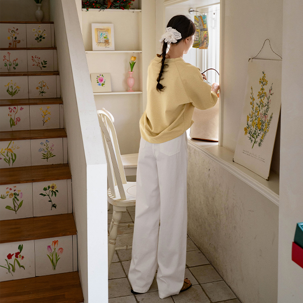 오트 밀리오 세미배럴 Pants