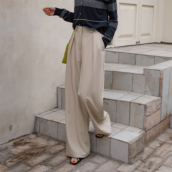 [Special Sale] 포워즈 찰랑 핀턱 Banding Slacks