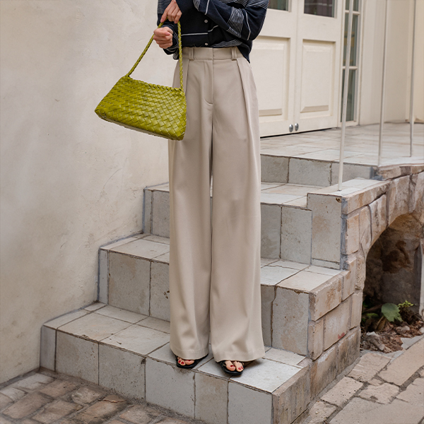 [Special Sale] 포워즈 찰랑 핀턱 Banding Slacks