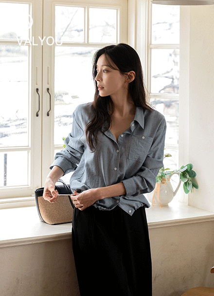 [valyou] 밑단 string 포켓 Shirt Korea