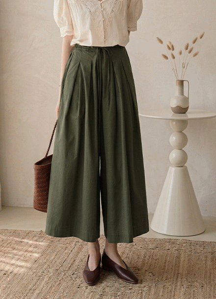 Course Pintuck Banding Pantskirt Korea