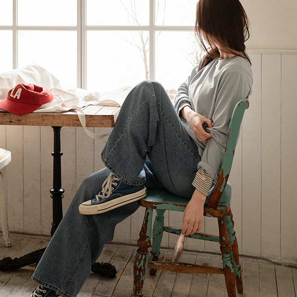 [USYOU] Red Label Stripe T-shirt