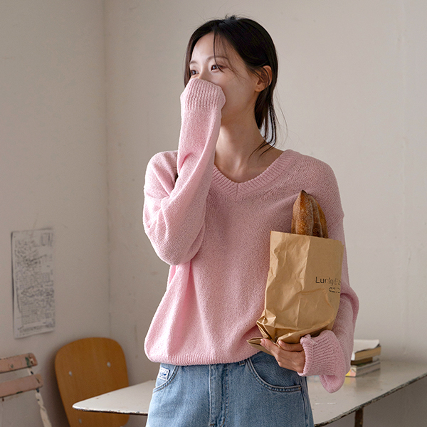 Like Boucle V-neck Knitwear