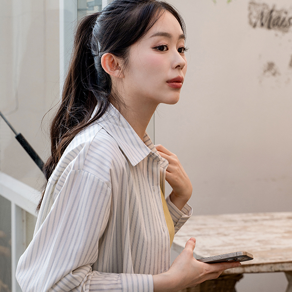 [Special Sale] 솔 Stripe 오버 Shirt