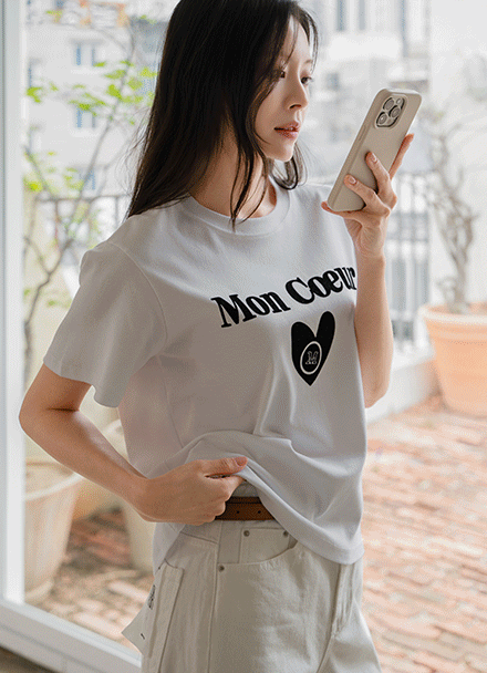 쫀쫀한 후로킹 나염 Short-sleeve T-shirt Korea