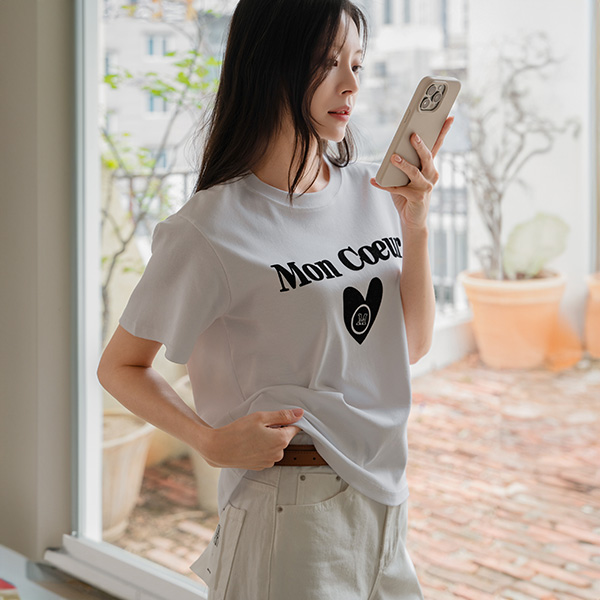 쫀쫀한 후로킹 나염 Short-sleeve T-shirt