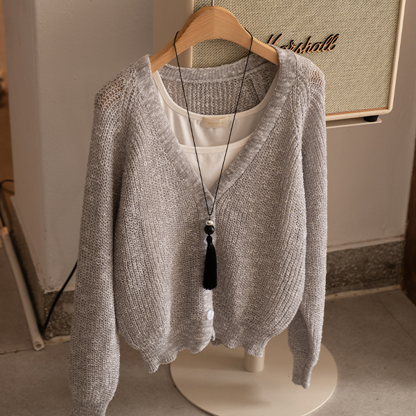 [Special Sale] nagrang 하찌 V-neck Cardigan