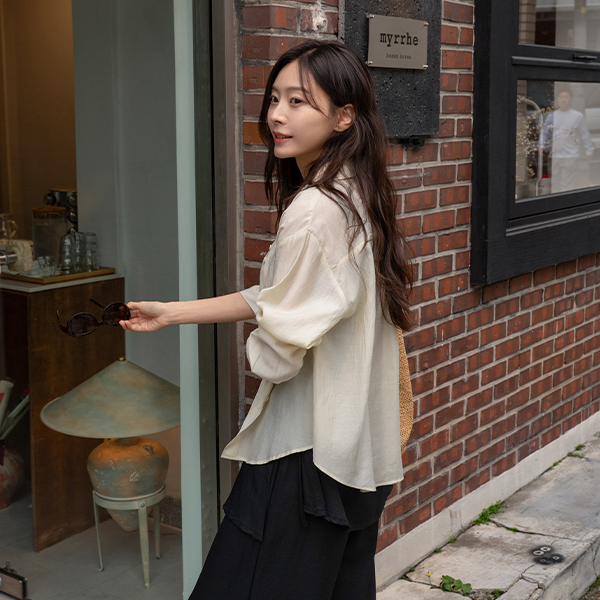 트윈 단추 Shirt Blouse