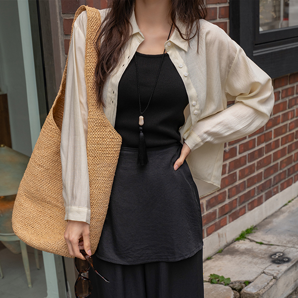 Twin Button Shirt Blouse