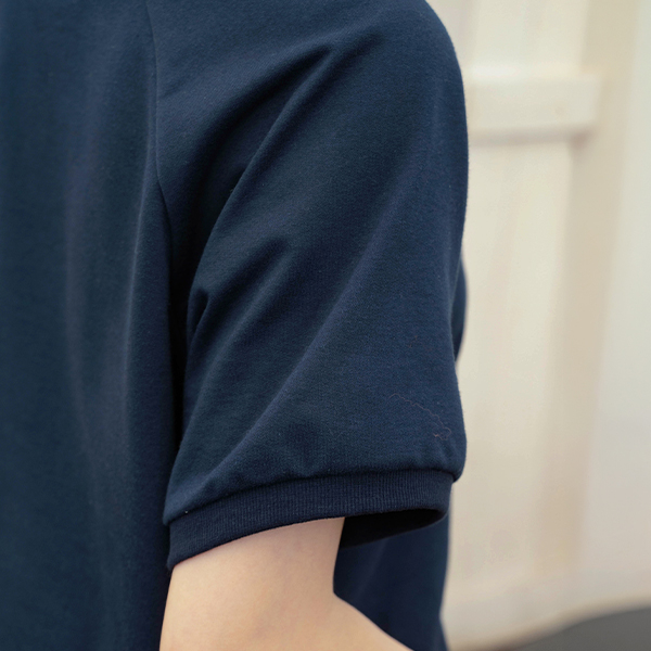 Rose Incision Short-sleeve Sweatshirt