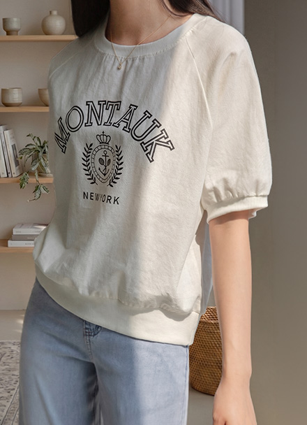 Montauk Linen Short-Sleeved Sweatshirt Korea