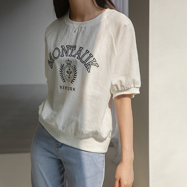 Montauk Linen Short-Sleeved Sweatshirt