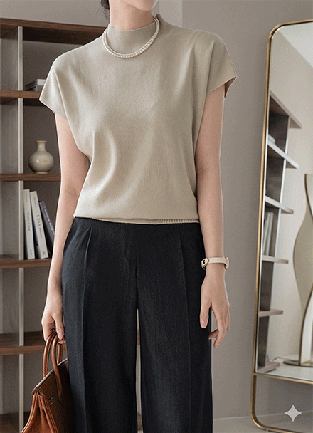 Grace Half-Turtleneck Raglan Knitwear Korea