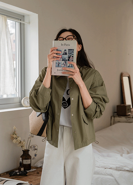 Mocca String Shirt Jacket Korea