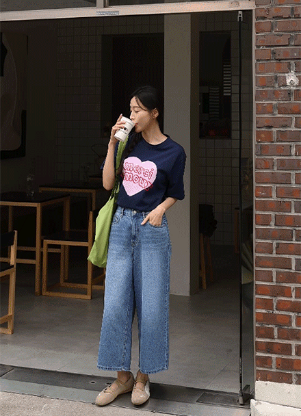 Heart Merci Printing Short-sleeve T-shirt Korea