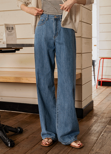 Easy-fit Wide Denim Pants Korea