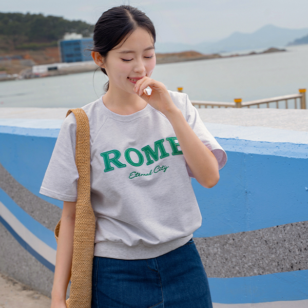 Rome Rmbroidery Short-sleeve sweatshirt