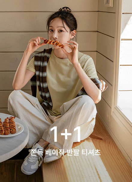 [1+1] 쫀득 Basic Short-sleeve T-shirt Korea