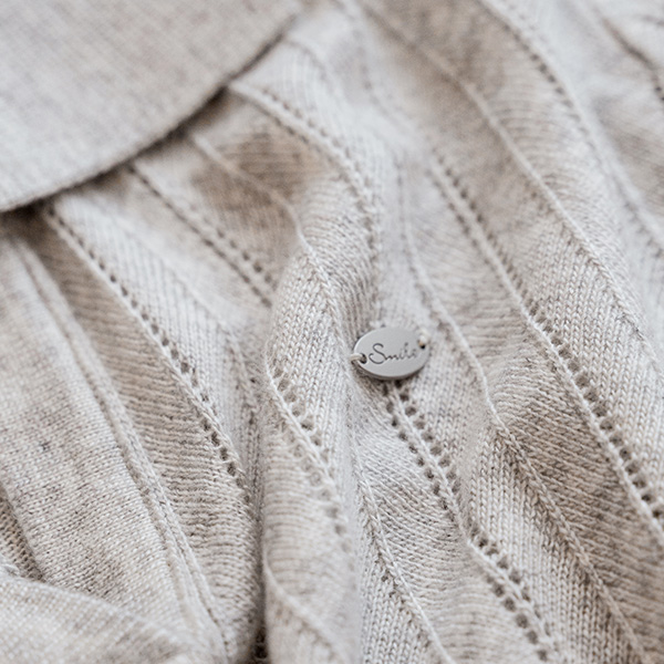 데일리 Collar Punching Short-sleeve Knitwear