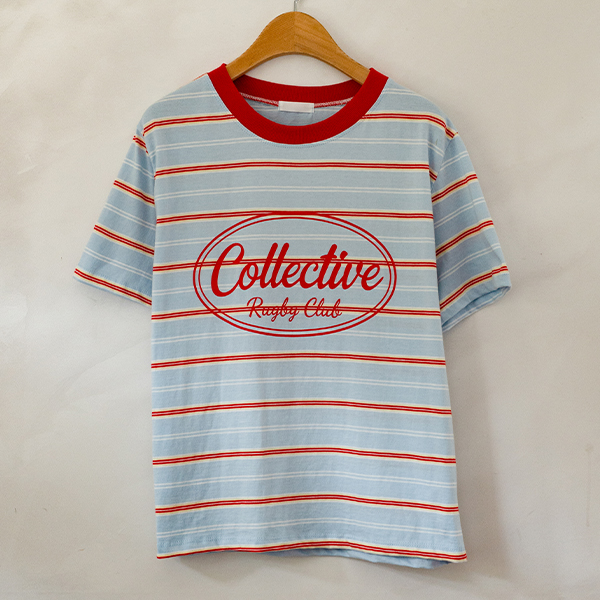 콜렉티브 Stripe Short-sleeve T-shirt