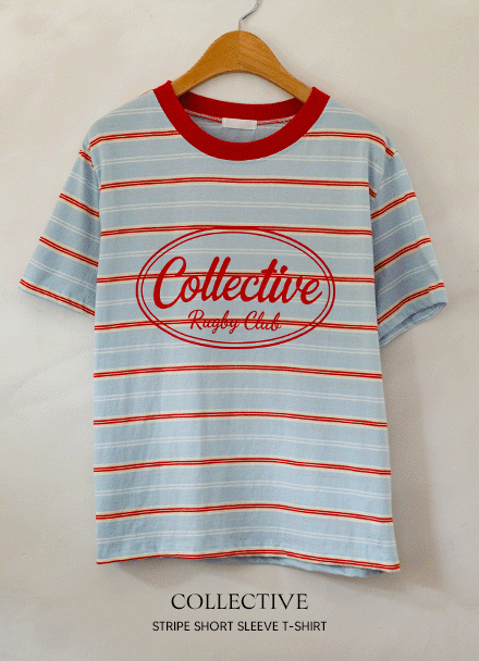 콜렉티브 Stripe Short-sleeve T-shirt Korea