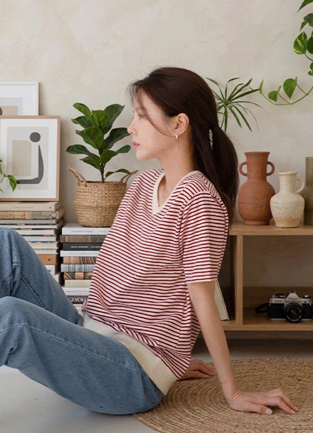 Half-time short-sleeved sweatshirt Korea