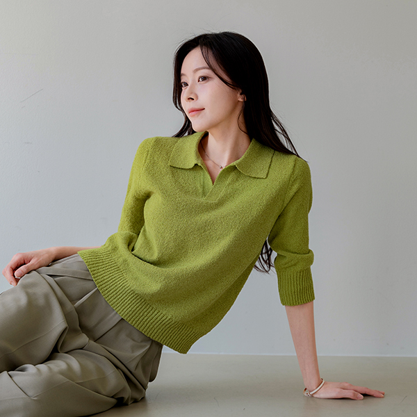 May Open Collar Knitwear