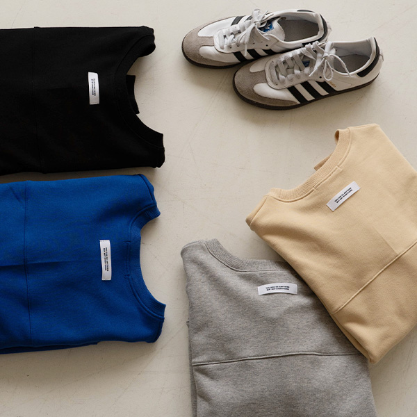 [valyou] Two-Type Stave Patch Sweatshirt