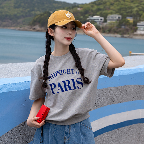 Midnight Embroidery Short-sleeve  Terry Sweatshirt