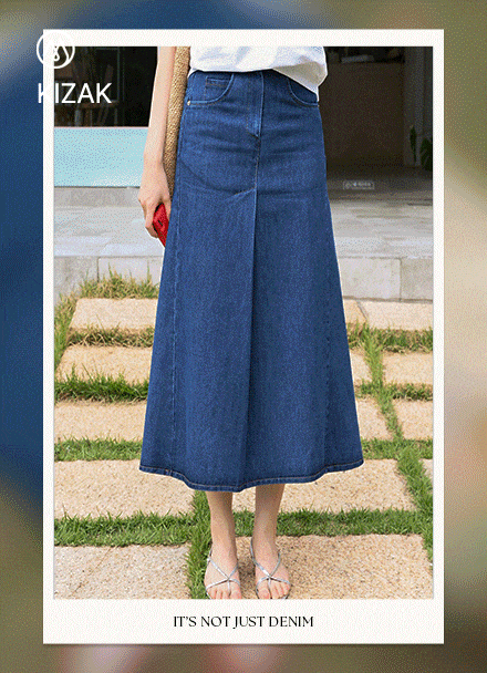 Perfect Denim Skirt (one-pin tuck A-line) Korea