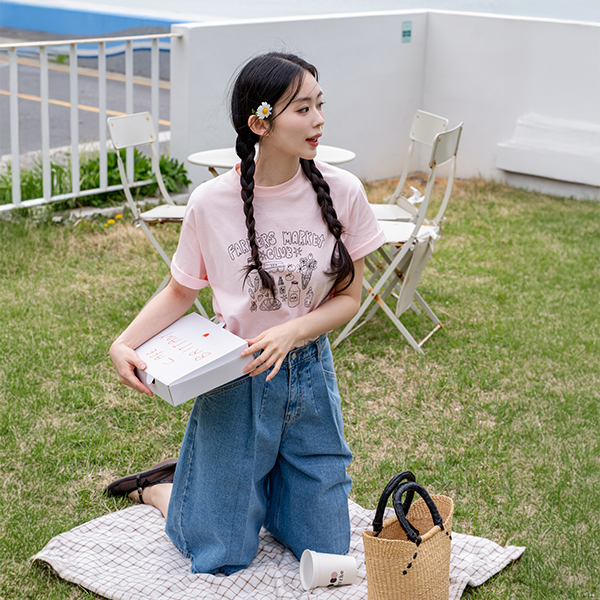 Farmer Market Sketch Short-sleeve T-shirt