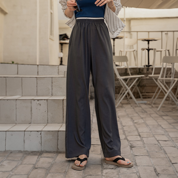 꾸안꾸 Color Matching Banding Pants