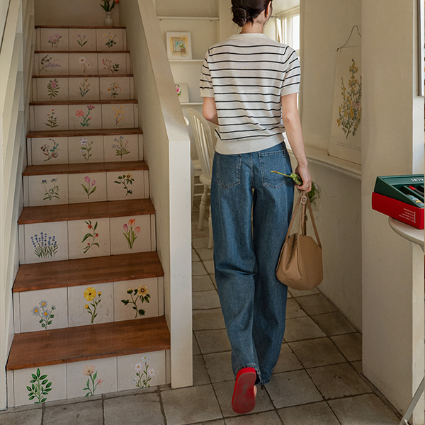 편안한 와이드 Baggy Denim Pants