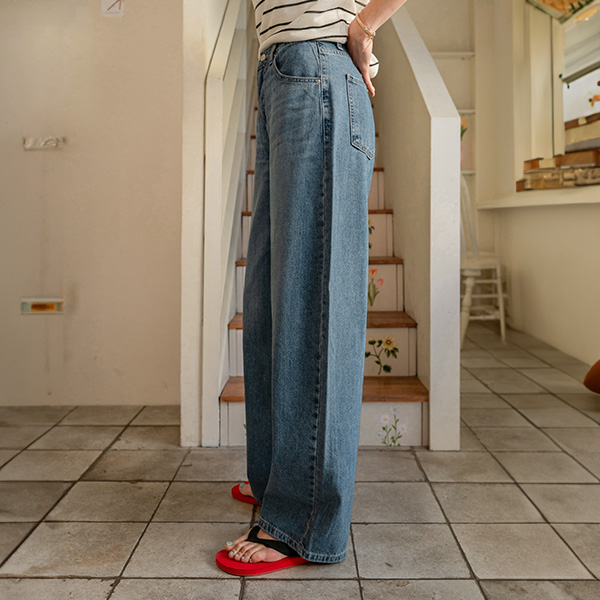 편안한 와이드 Baggy Denim Pants