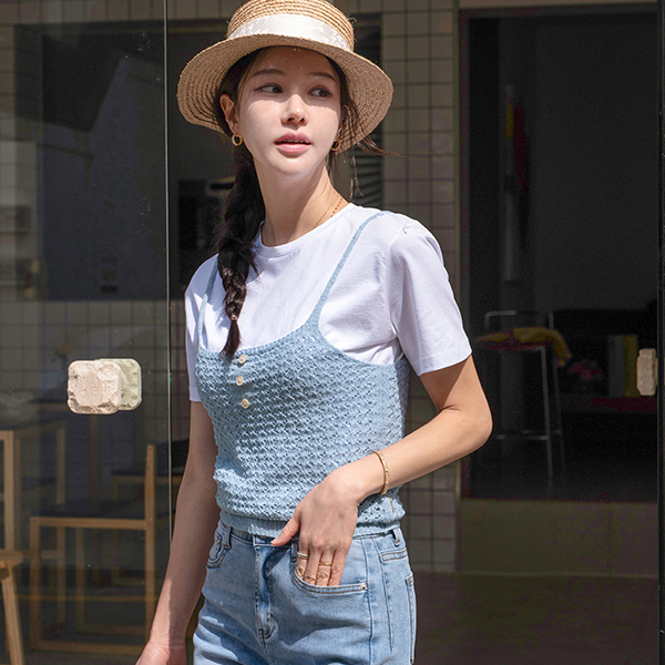 머스트 뷔스티에 String Sleeveless shirts