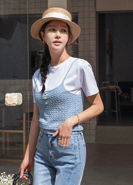 머스트 뷔스티에 String Sleeveless shirts Korea