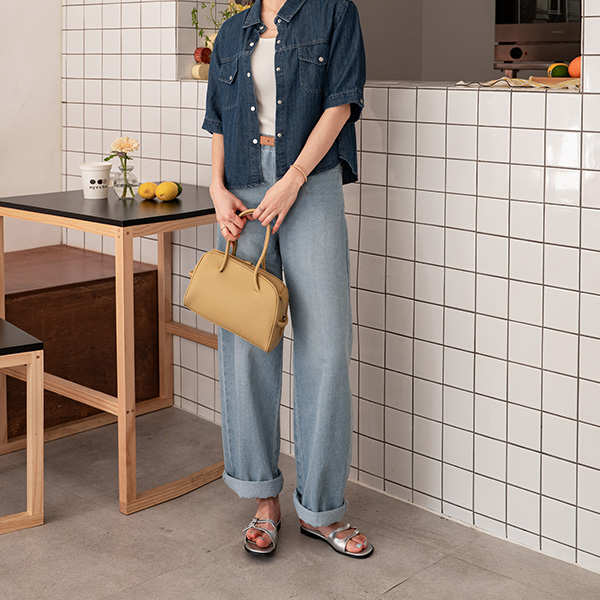 뮤즈 Short-sleeve 스냅 Denim Shirt