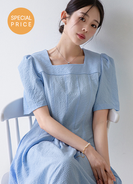 [Special Sale] Candy Puff Square Dress Korea
