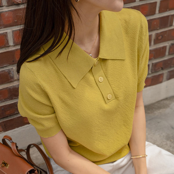 [valyou] large Collar 쿨링 Knitwear