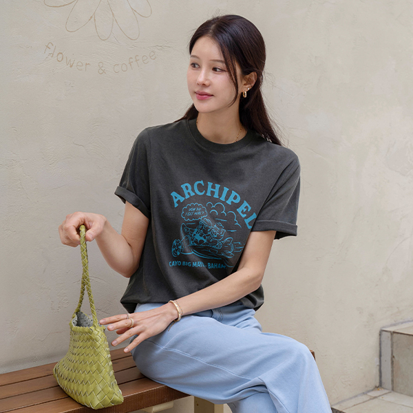 Super Chiffel Printed Pigment T-shirt