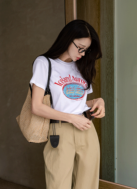 Aurora Printing Short-sleeve T-shirt Korea