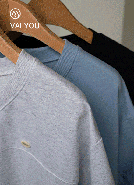 [valyou] Pendant V-neck Short-sleeve sweatshirt Korea