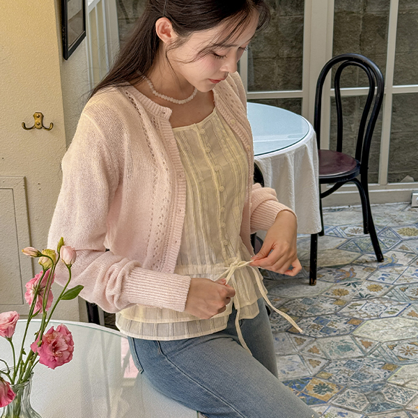 Pure Pintuck Sleeveless Blouse