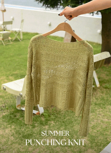 Summer Punching Skasi Knitwear Korea