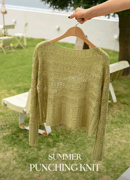 Summer Punching Skasi Knitwear Korea