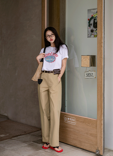Bio Stitch Curved Pants Korea