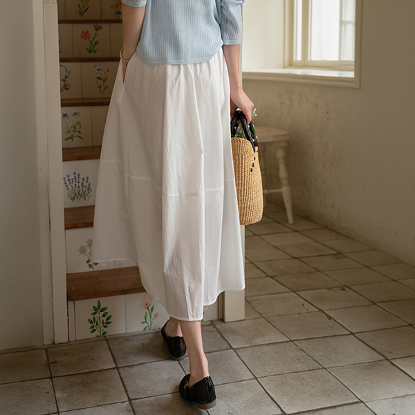 바스락 Flare Banding Skirt