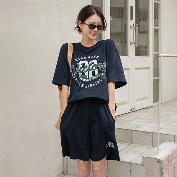 [Special Sale] 빅토리아 데일리 Short-sleeve Pants Set