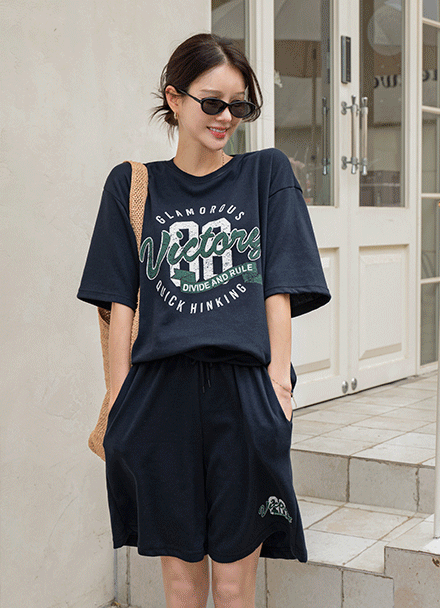 [Special Sale] 빅토리아 데일리 Short-sleeve Pants Set Korea