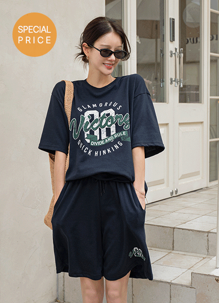 [Special Sale] Victoria Daily Short-sleeve Pants Set Korea